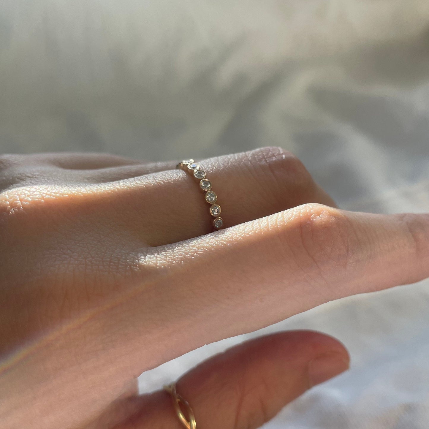 14k Solid Gold and Diamond Grace Eternity Ring – Real Natural Diamonds