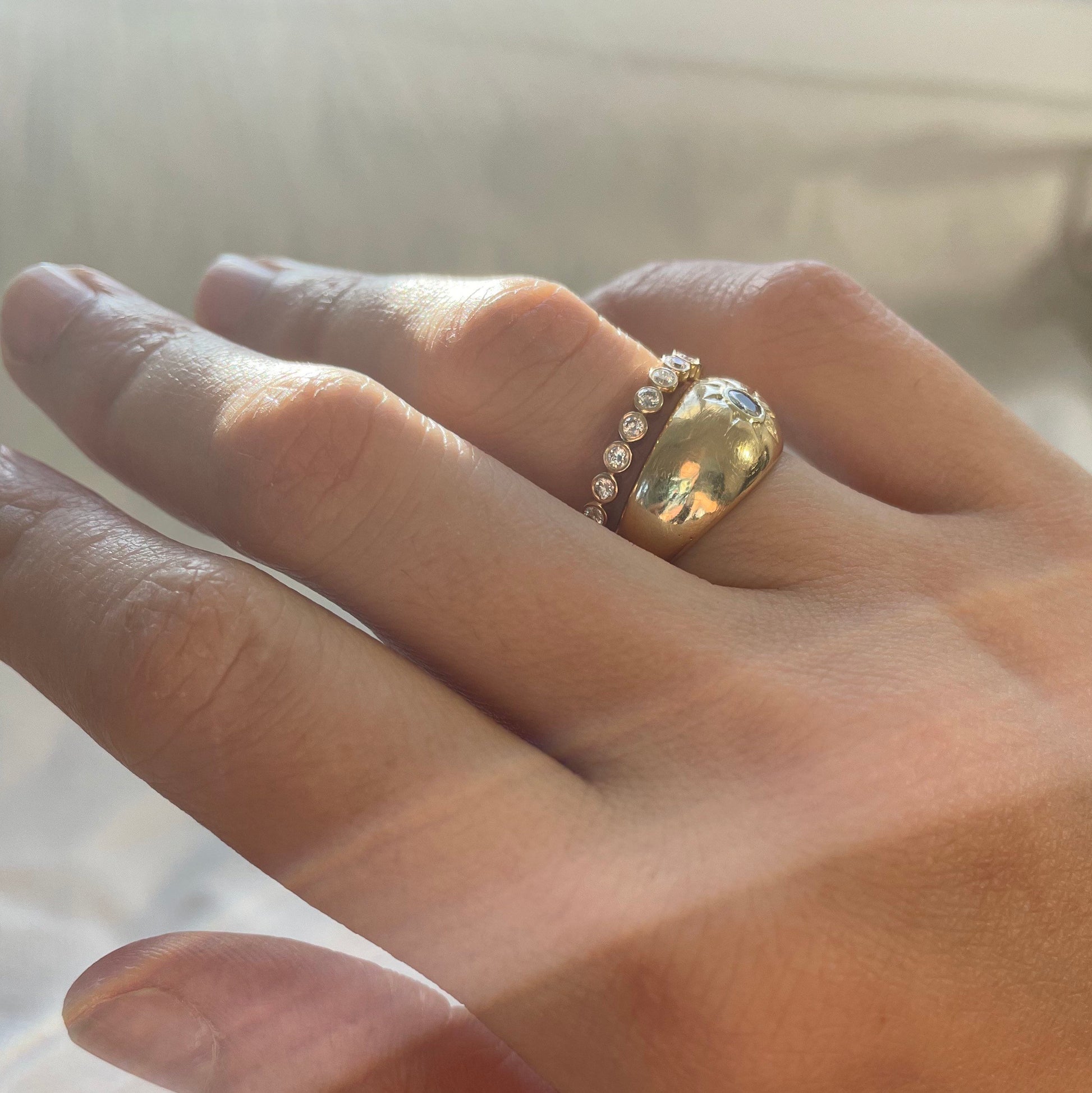 14k Solid Gold and Diamond Grace Eternity Ring – Real Natural Diamonds