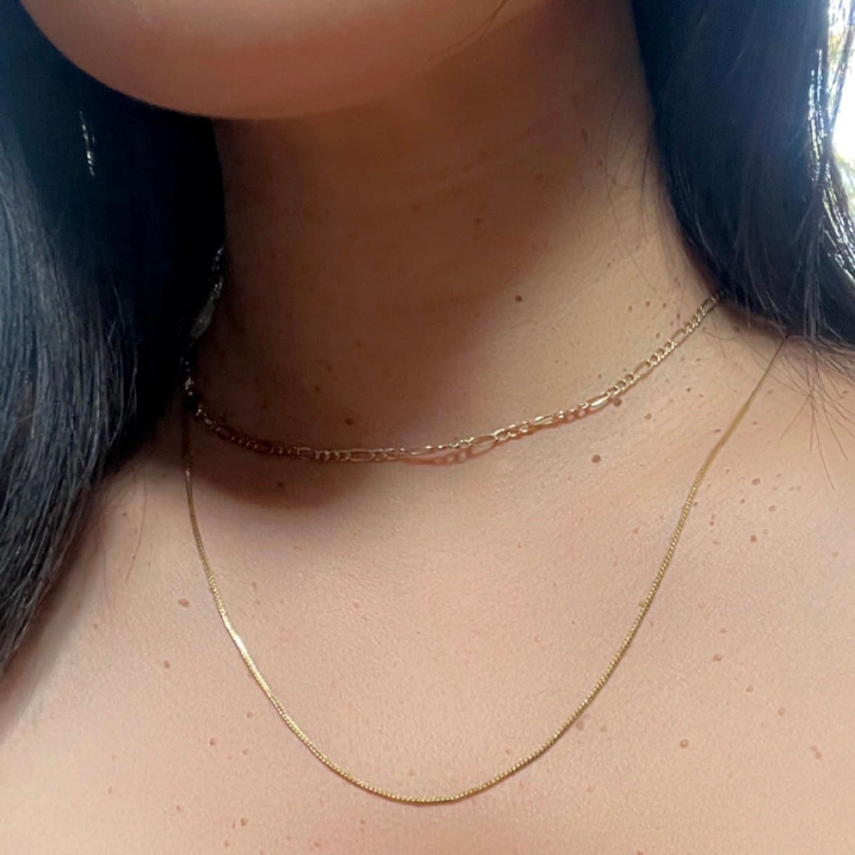 18k Solid Gold Fox Tail Chain Necklace - 19" Vintage Jewelry