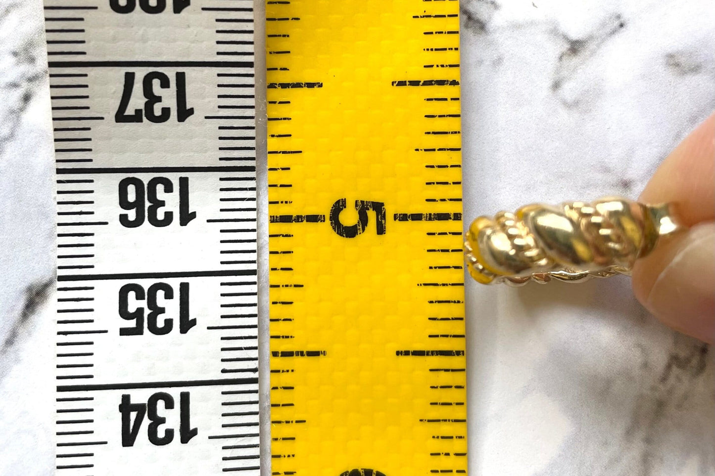 14k Solid Gold Rope Twist Huggie Hoops: Fine Vintage Jewelry