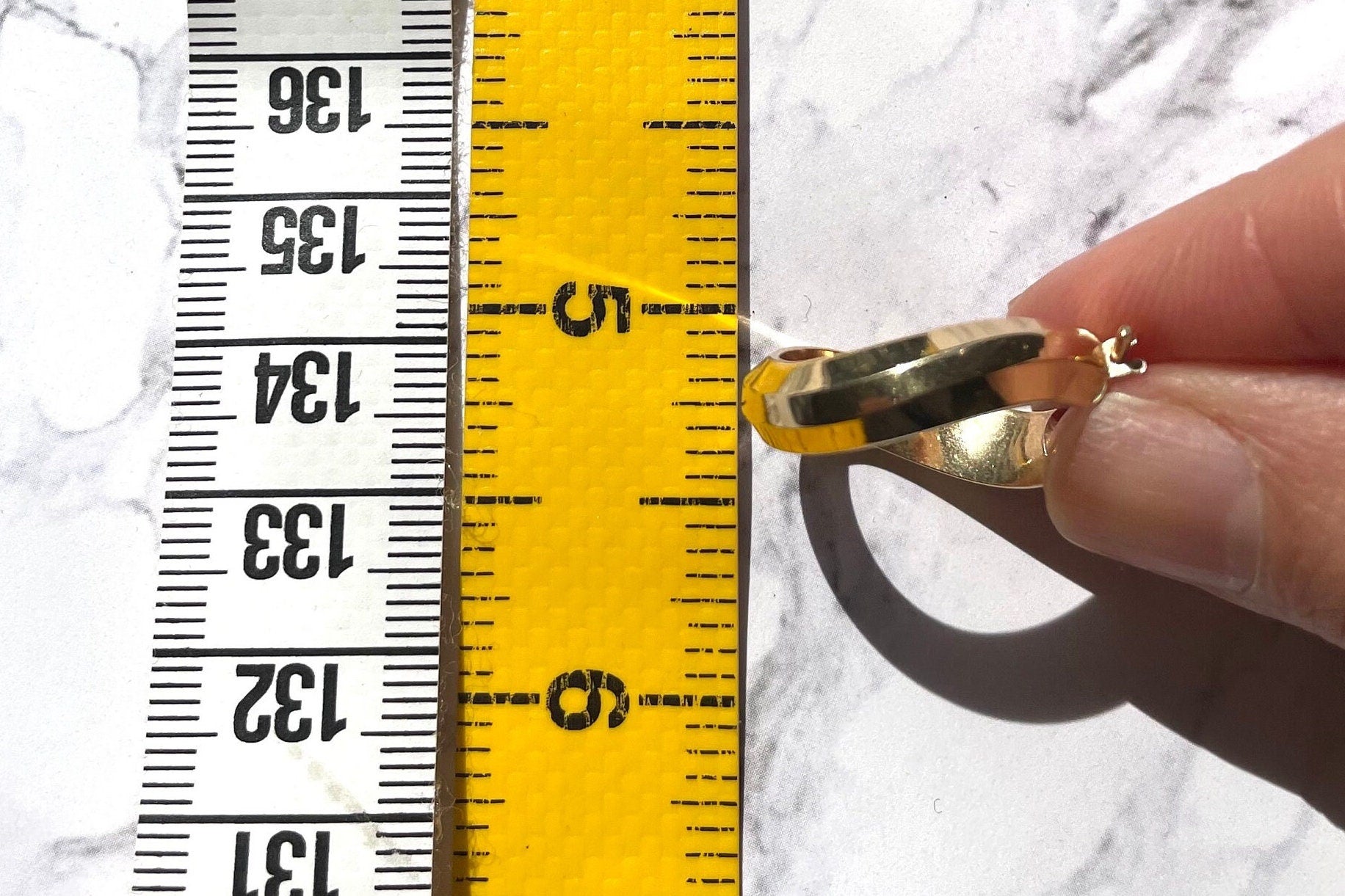 14k Solid Gold Twisted Hoop Earrings - Italian Design