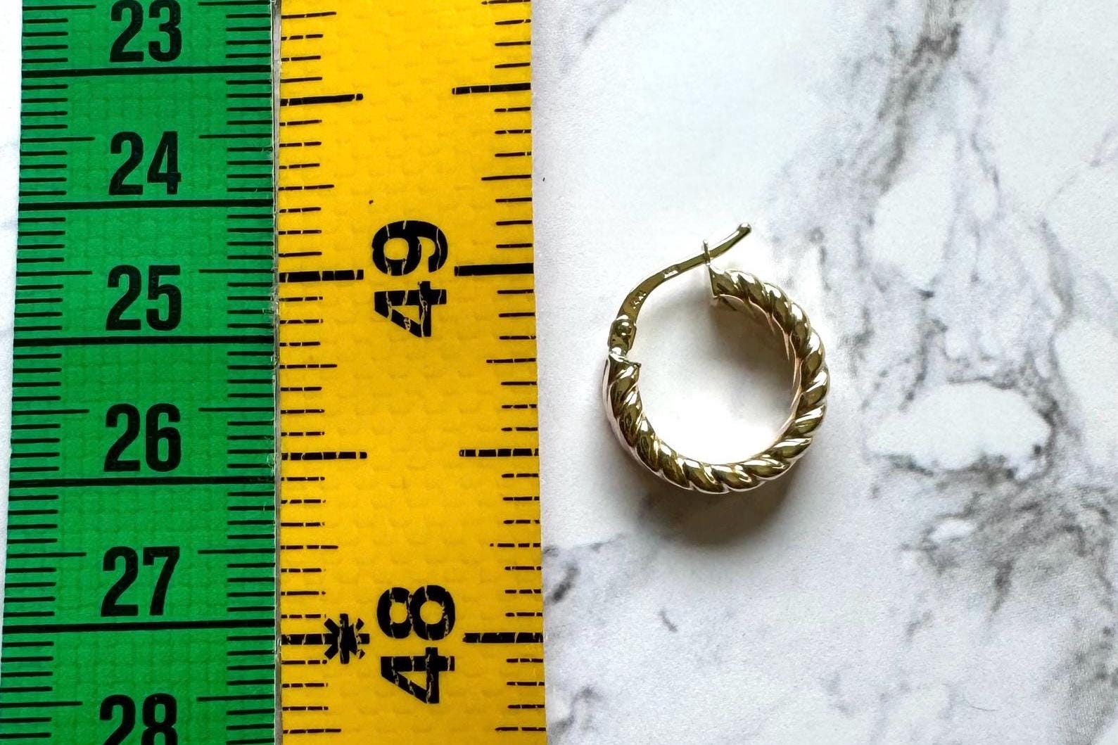 14k Solid Gold Twisted Rope Lowen Hoops: Classic Fine Jewelry