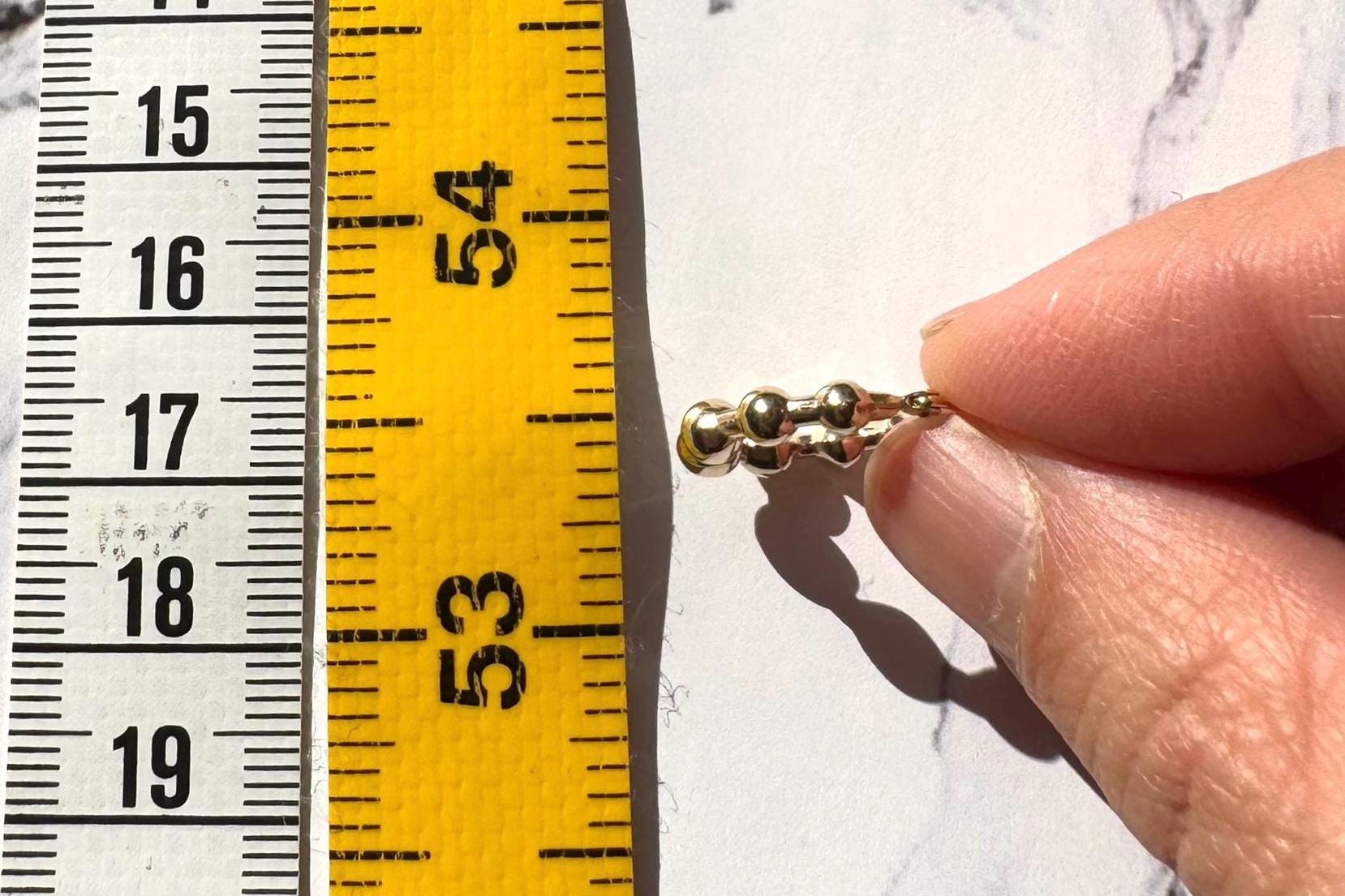 14k Solid Gold Beaded Ella Hoop Earrings: Lightweight Fine Jewelry