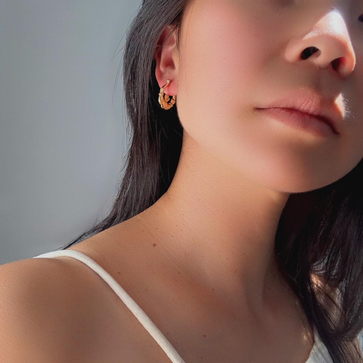 14k solid gold claddagh heart hoop earrings Love Loyalty & a Little Luxury fine vintage jewelry