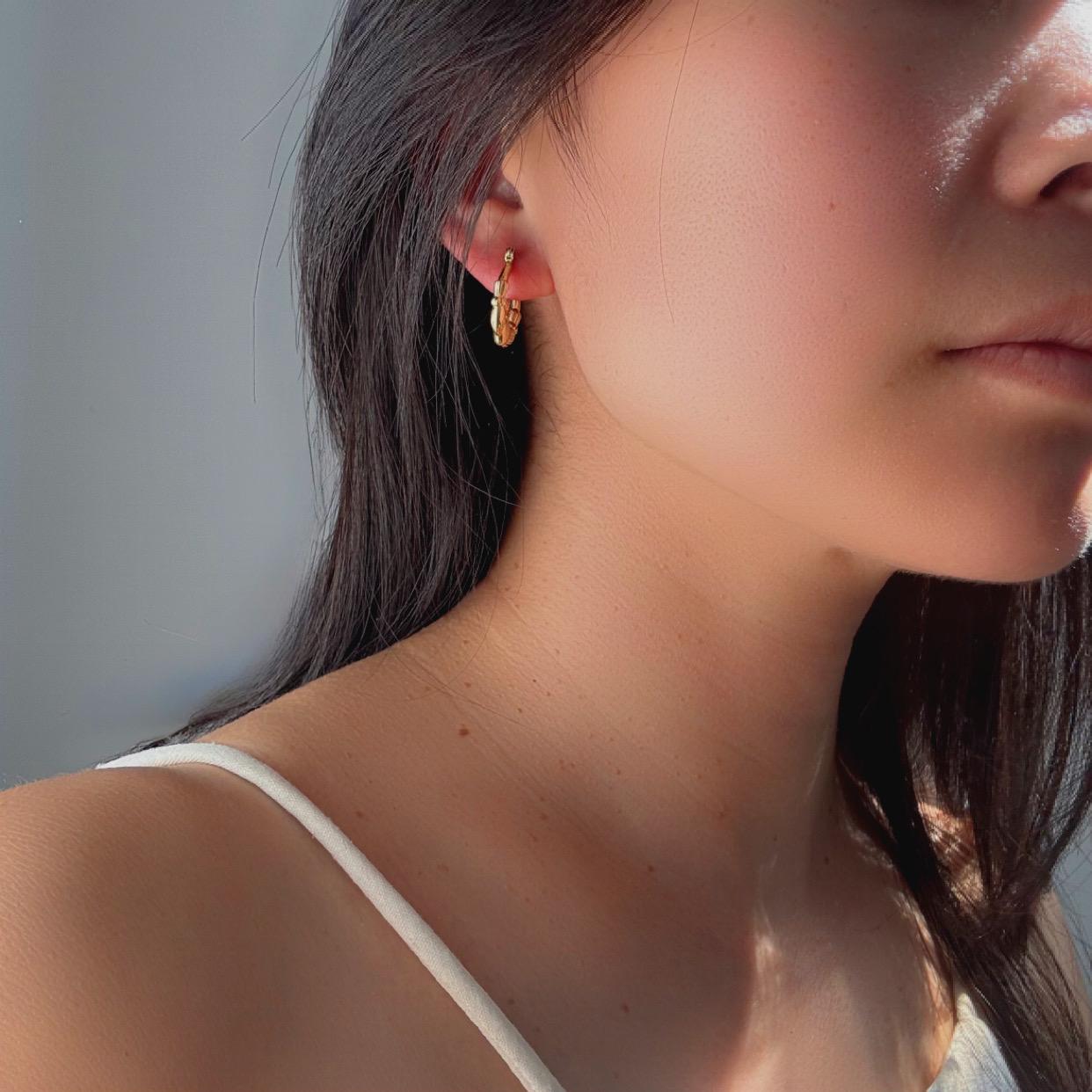 14k solid gold claddagh heart hoop earrings Love Loyalty & a Little Luxury fine vintage jewelry