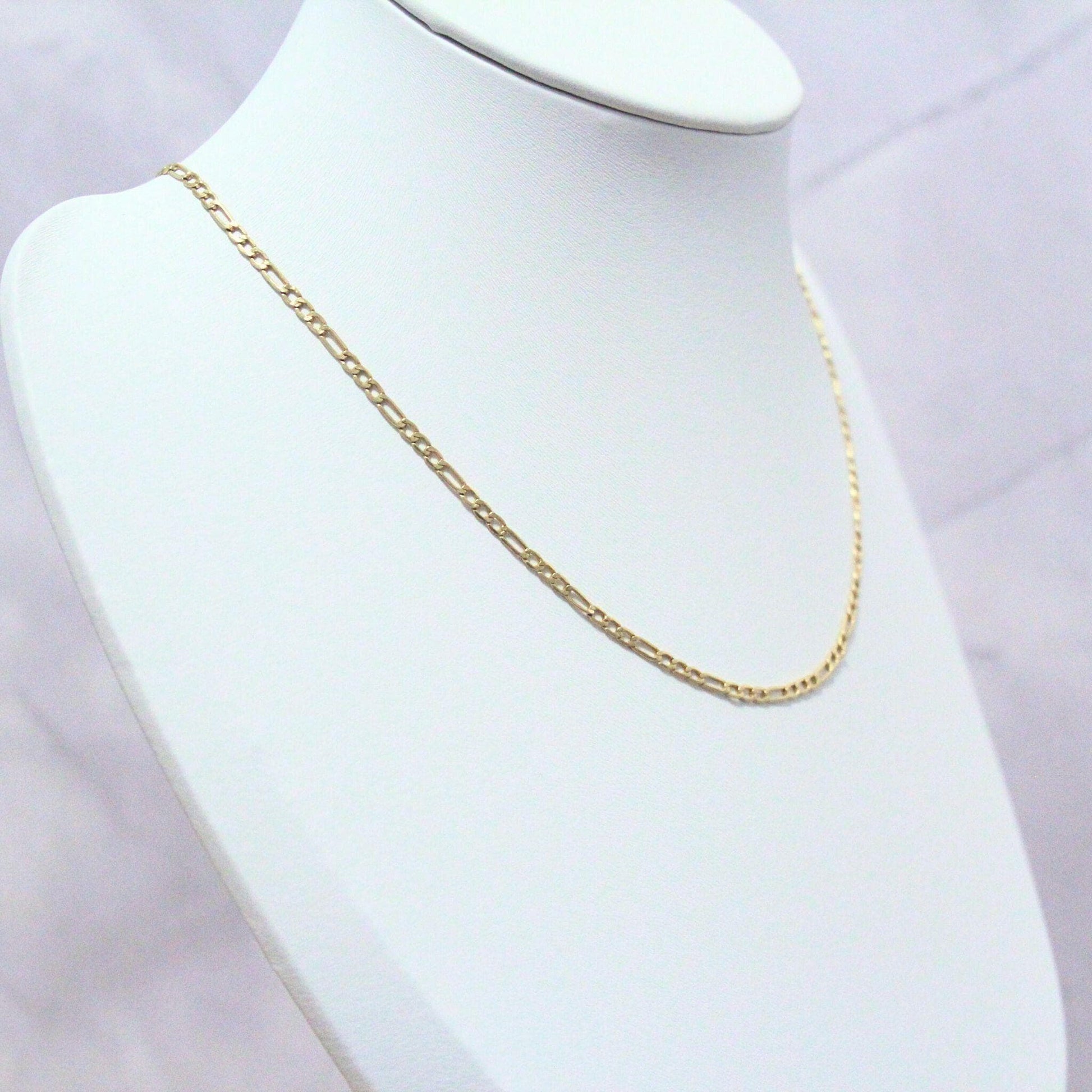 10K Gold Spencer Chain Necklace: Unisex Elongated Link Design