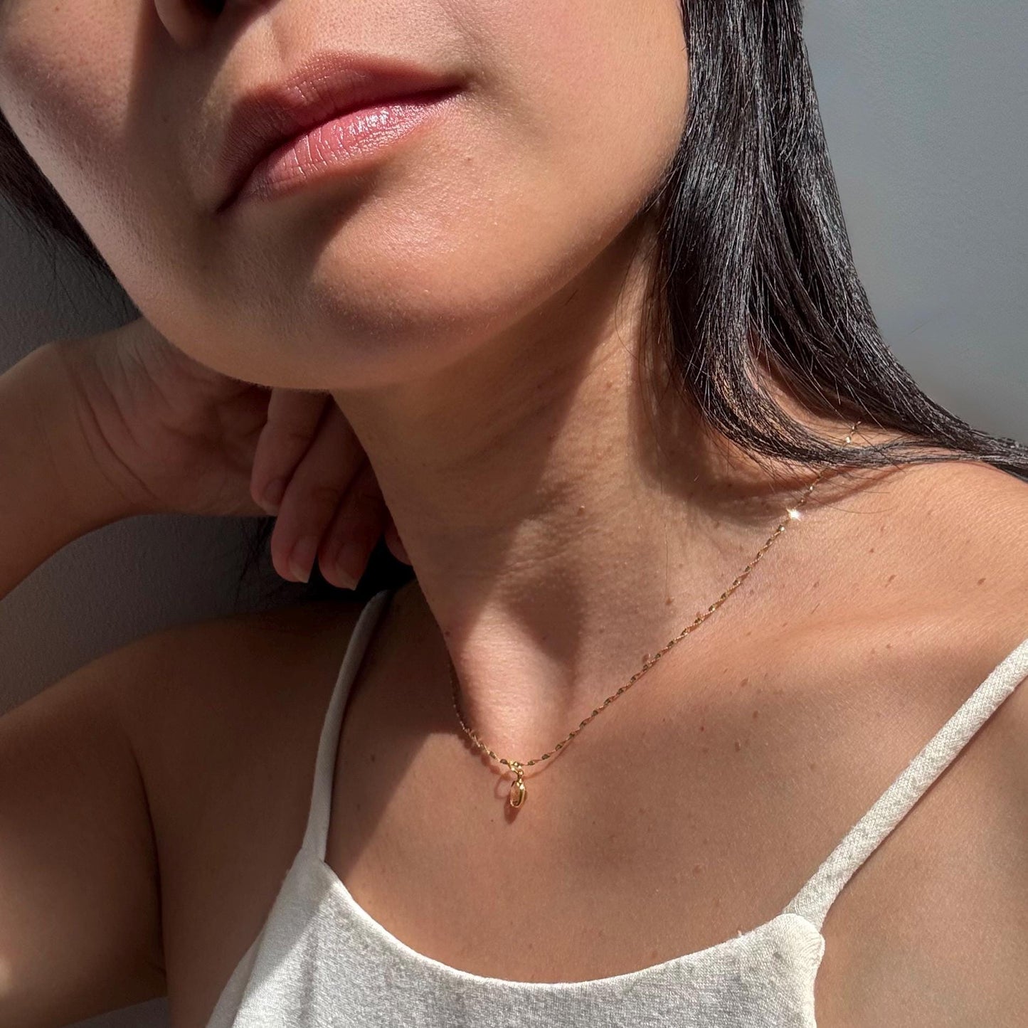 New 14K Solid Gold Lori Necklace with Natural Citrine – Dainty Real Gold Birthstone Pendant – November Birthstone Jewelry– Gemstone Necklace