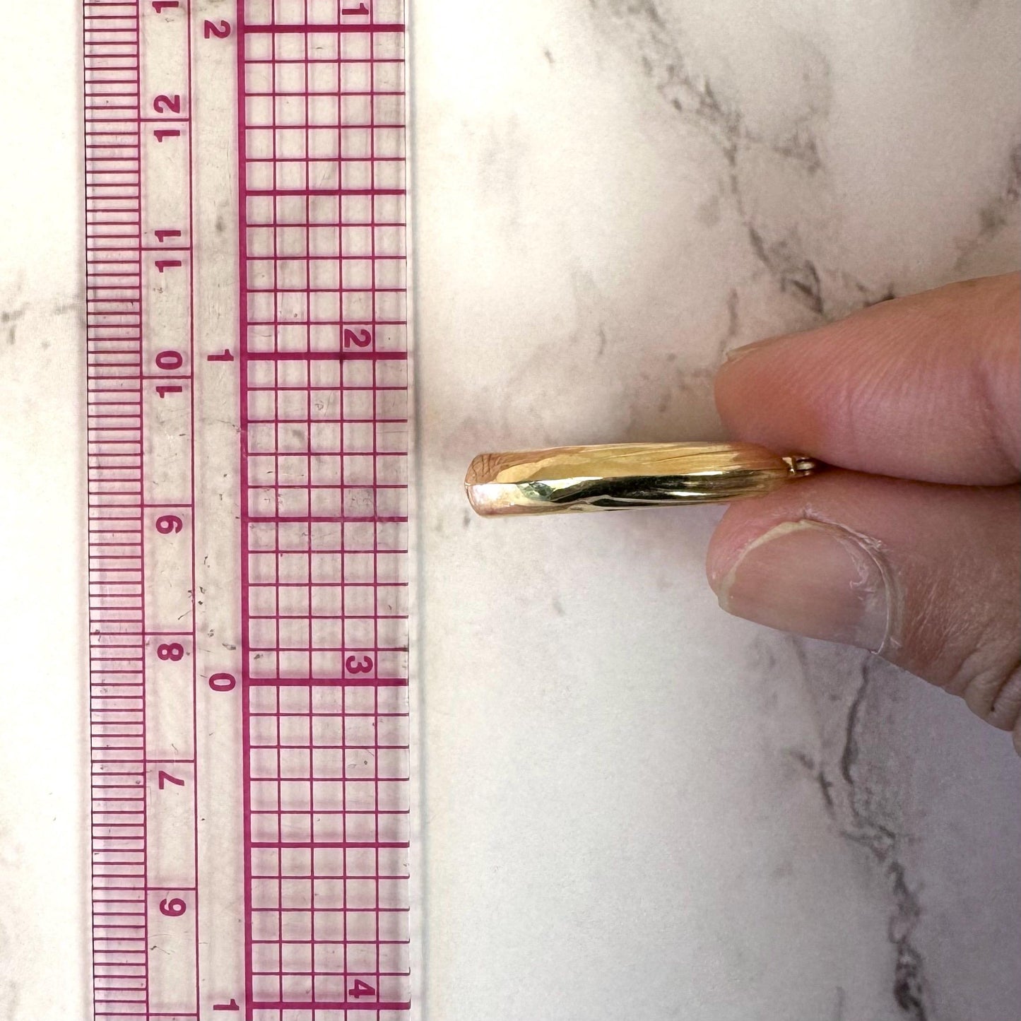 14k Solid Gold Chevron Hoop Earrings: Bold Vintage Jewelry