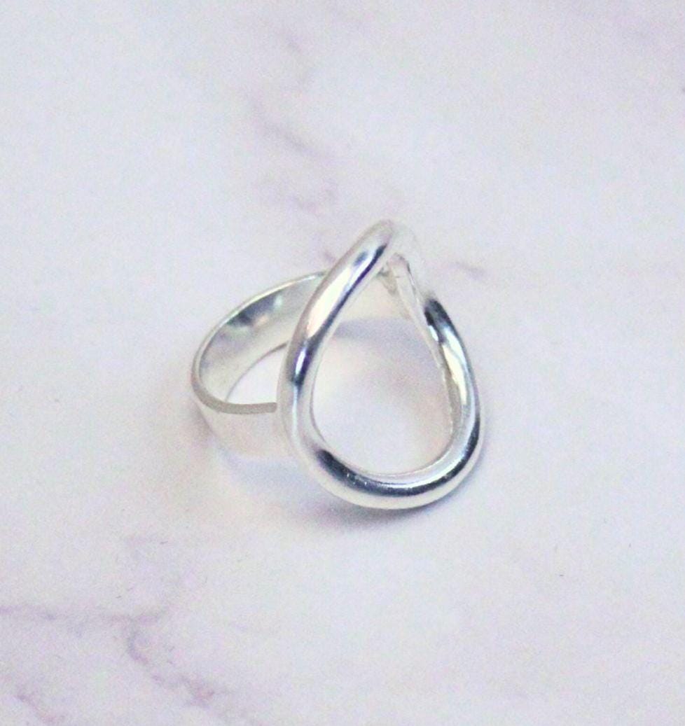 New Solid Sterling Silver Riley Ring – Minimalist Bold Statement Band with Rounded Circle Design