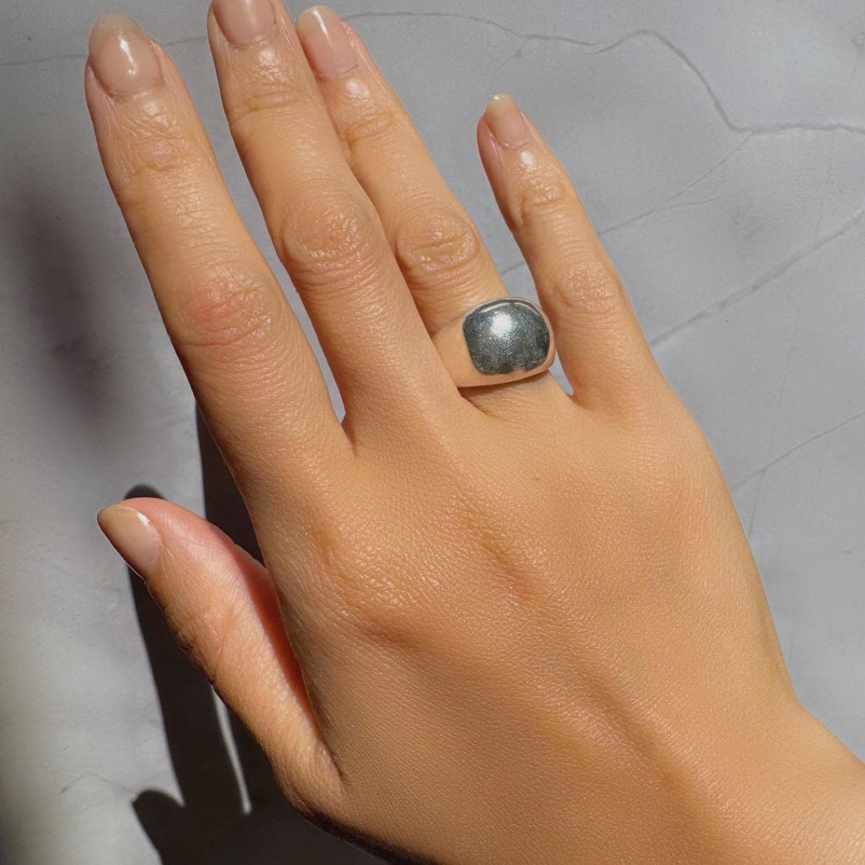 New Solid Sterling Silver Wren Dome Ring β Extra Bold & Minimal Statement Band