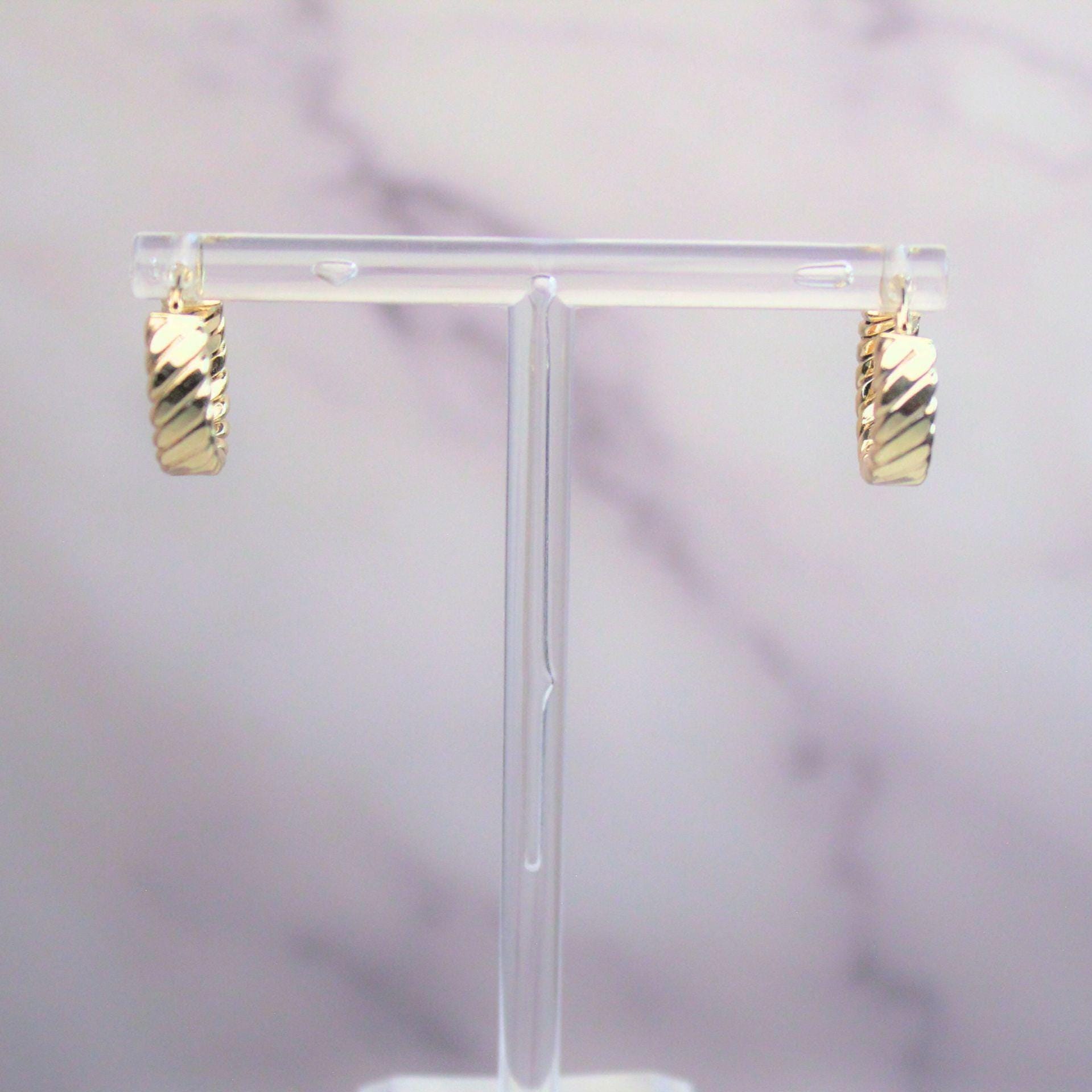 14k Solid Gold Twisted Rope Lowen Hoops: Classic Fine Jewelry