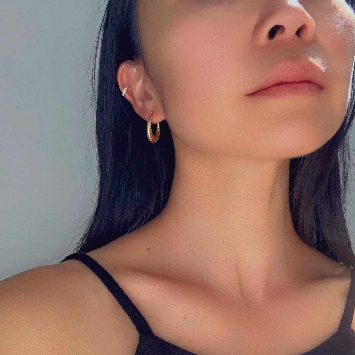 14k solid gold Twisted Teardrop Hoop Earrings – Vintage Elegance precious jewelry