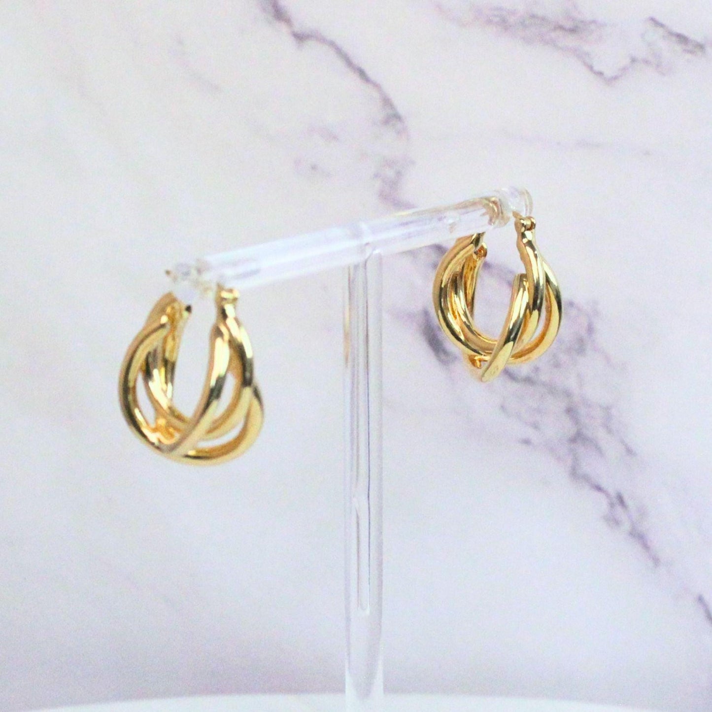 New Solid 18K Gold Large Finley Hoop Earrings Twisted Design | Bold Gold Statement Earrings | Large Gold Hoops | Fine Jewelry | Gift for Her