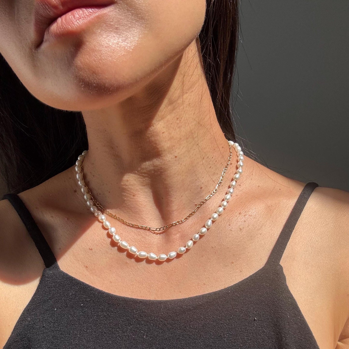 10K Gold Spencer Chain Necklace: Unisex Elongated Link Design