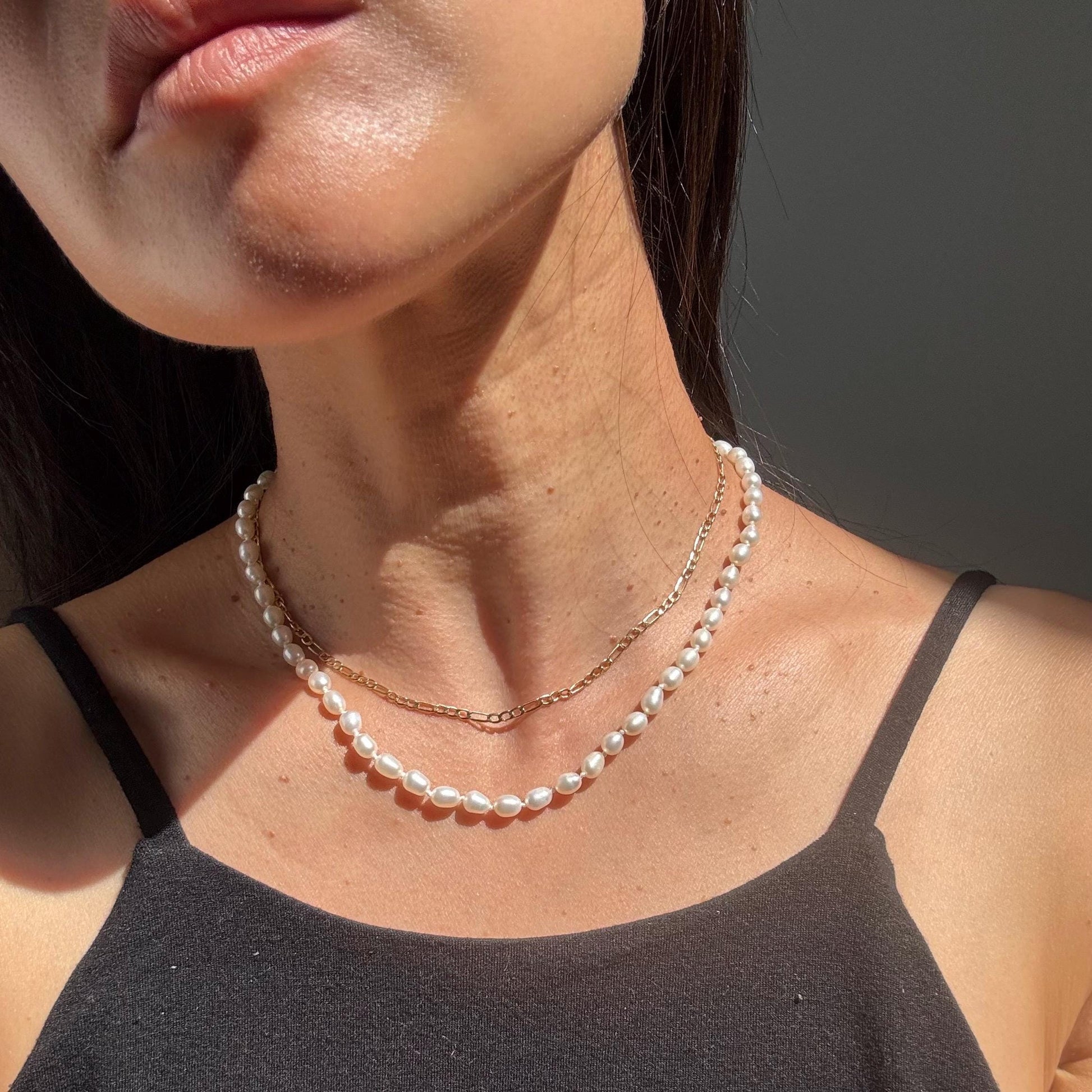 10K Gold Spencer Chain Necklace: Unisex Elongated Link Design