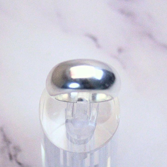 New Solid Sterling Silver Jett Dome Ring – Sleek Statement Band for Everyday Wear