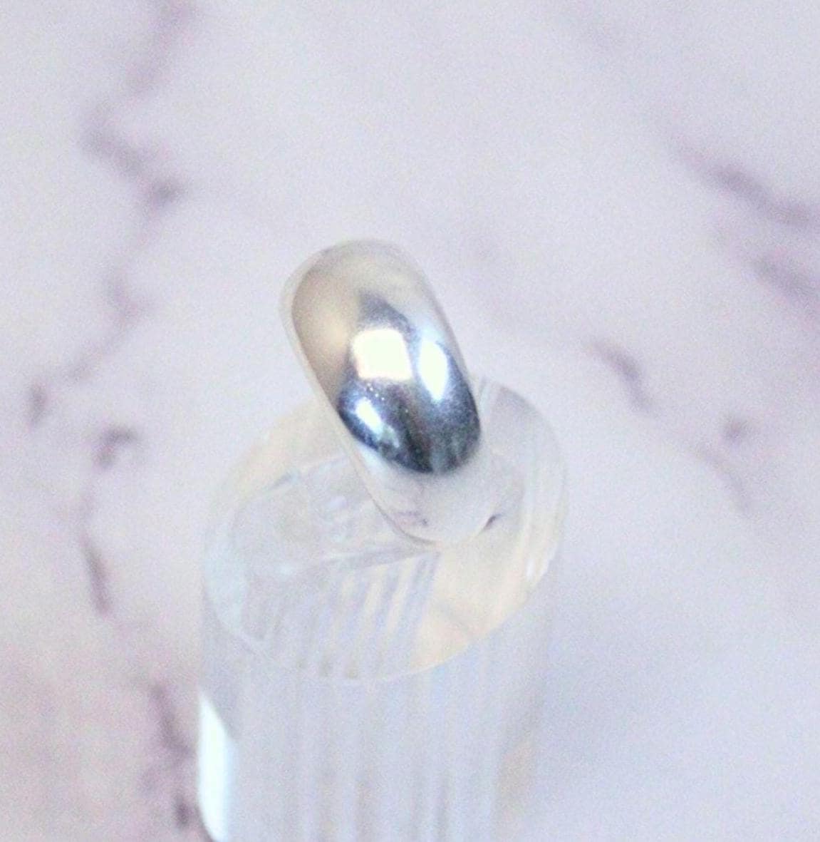 New Solid Sterling Silver Jett Dome Ring β Sleek Statement Band for Everyday Wear