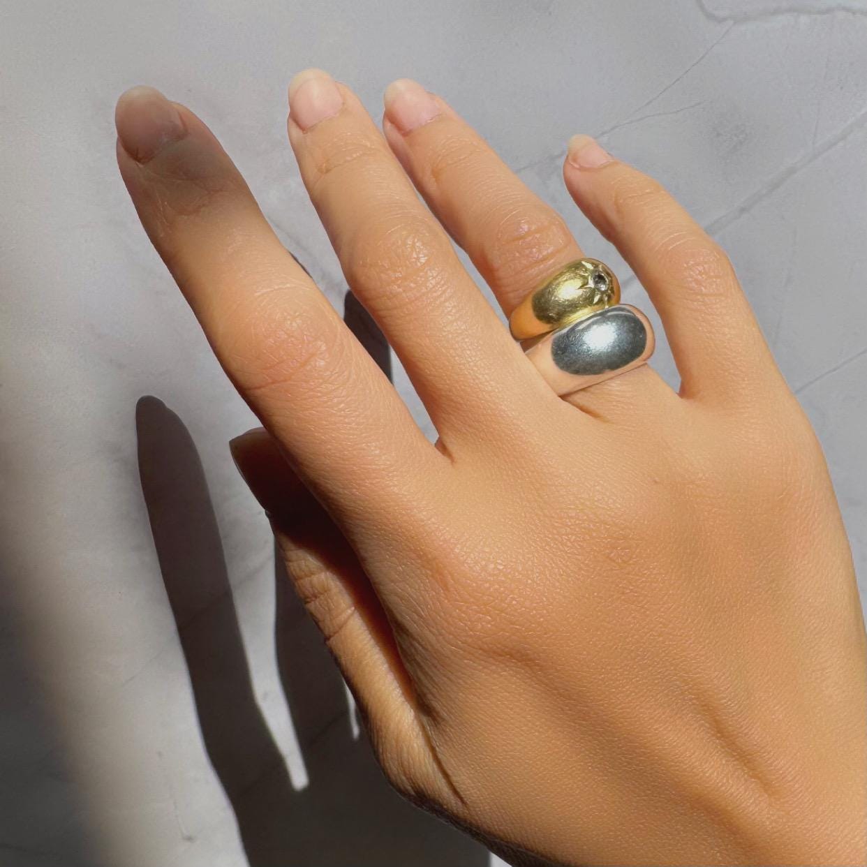 New Solid Sterling Silver Jett Dome Ring β Sleek Statement Band for Everyday Wear