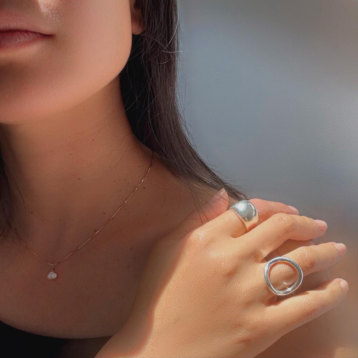 New Solid Sterling Silver Wren Dome Ring β Extra Bold & Minimal Statement Band