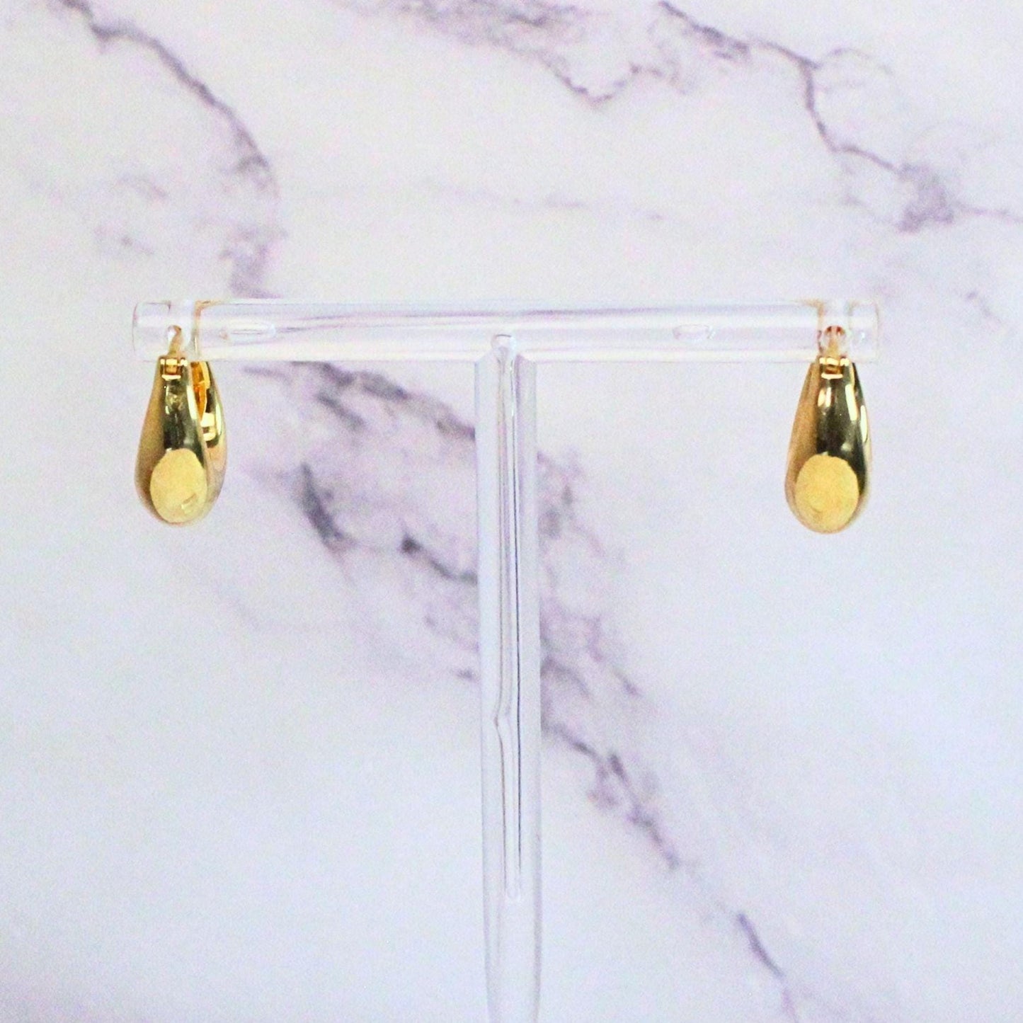 18k Solid Gold Brook Hoop Earrings: Bold Timeless Statement