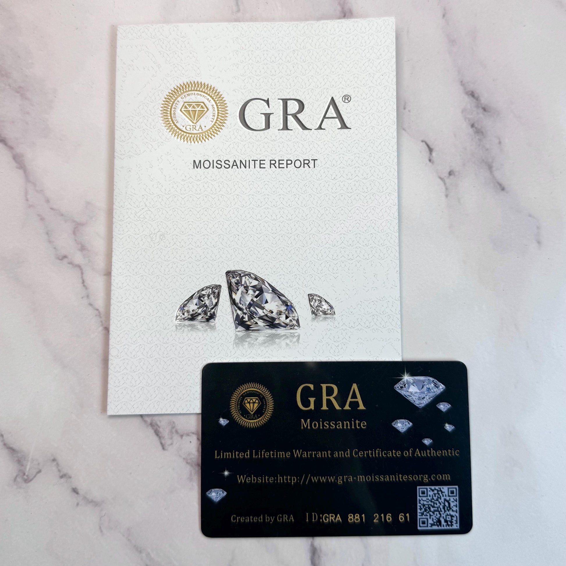 14K Solid Gold Hollow Avery Ring with 2ct Center Moissanite and 2 Side Zircon