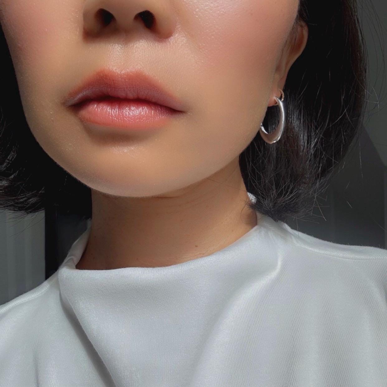 Sterling Silver Oval Mia Hoop Earrings | Modern Minimalist Statement Hoops