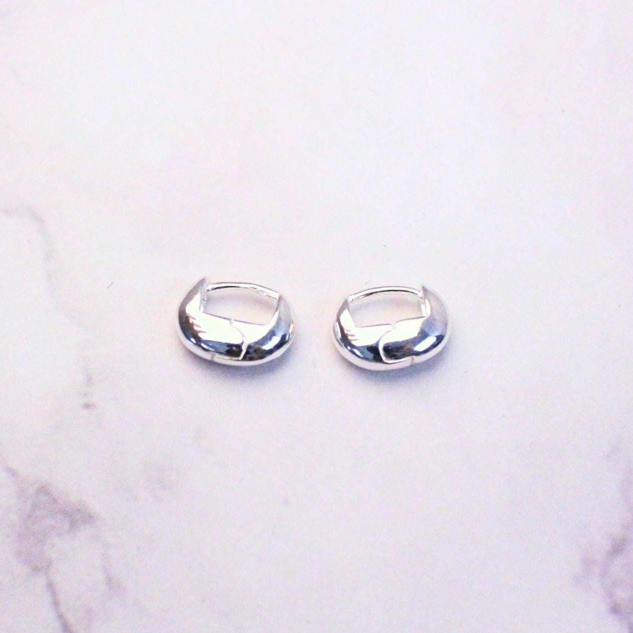 Minimalist Ultra Mini Sterling Silver Stella Earrings | Everyday Hoop Studs