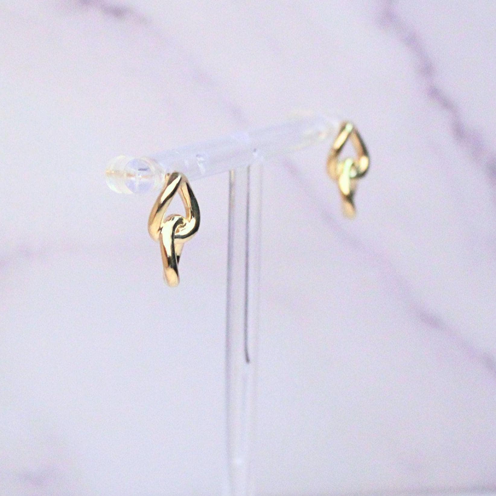 18k Solid Gold Interlocking Loop Isabella Earrings