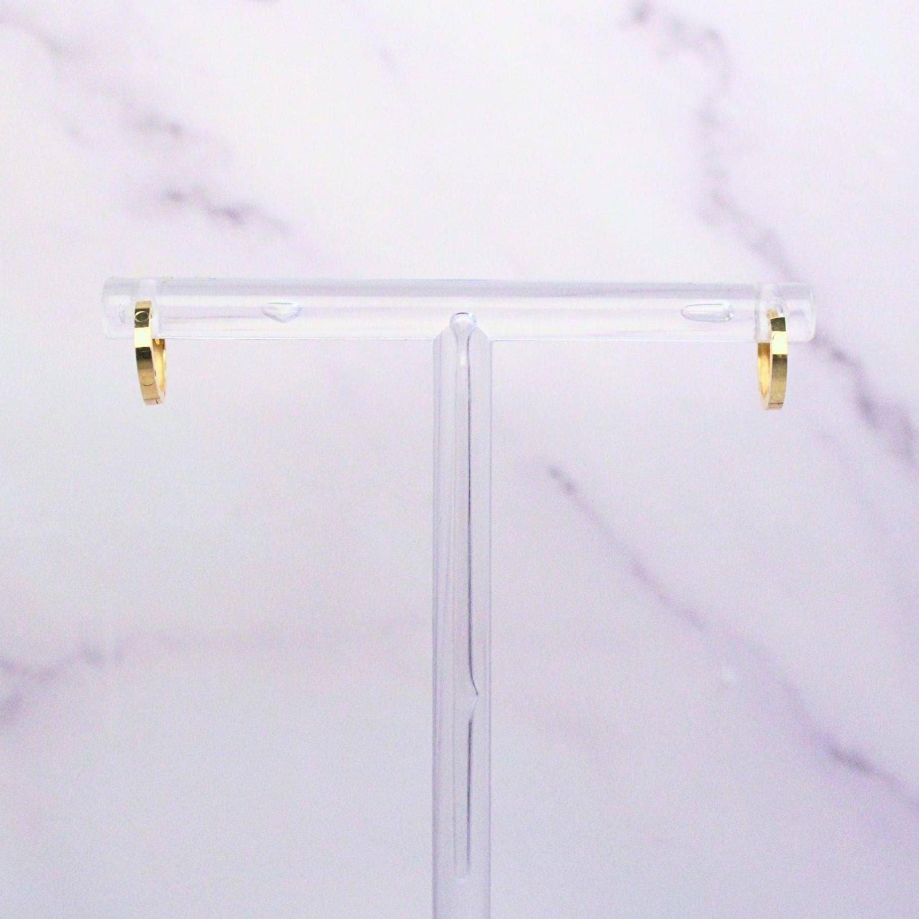 18K Solid Gold Ultra Petite Sylvie Hoop Earrings – 10mm X 1.5mm