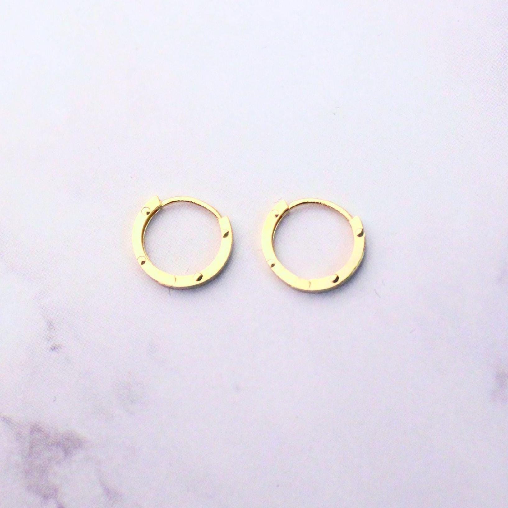 18K Solid Gold Ultra Petite Sylvie Hoop Earrings – 10mm X 1.5mm