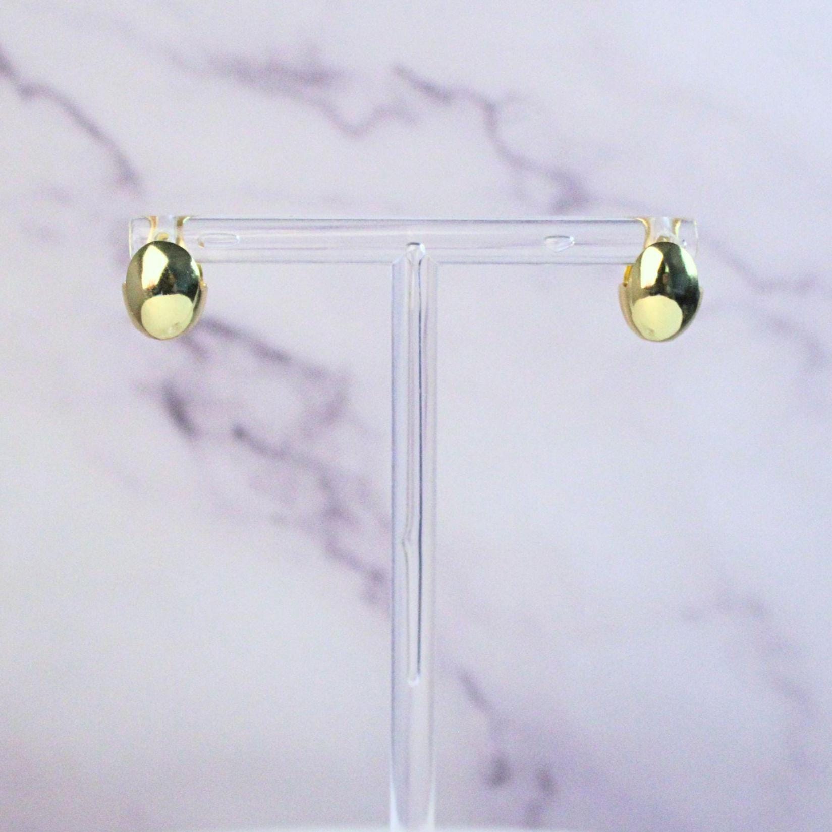 Minimalist Sterling Silver Abigail Hoop Earrings: 14k Gold Plated