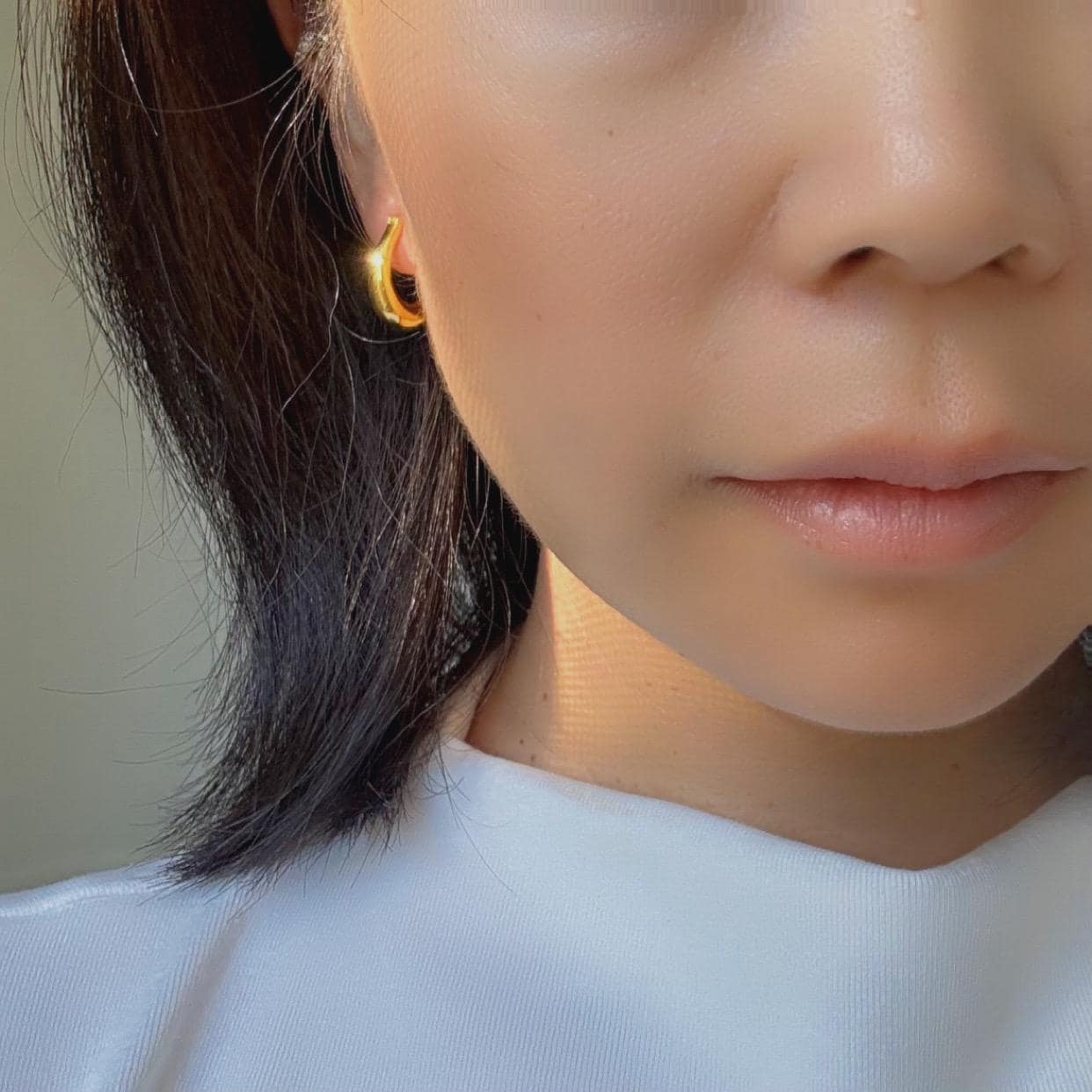 18K Solid Gold Nina Hoop Earrings | Classic Teardrop Hoops | Minimalist Everyday Gold Jewelry