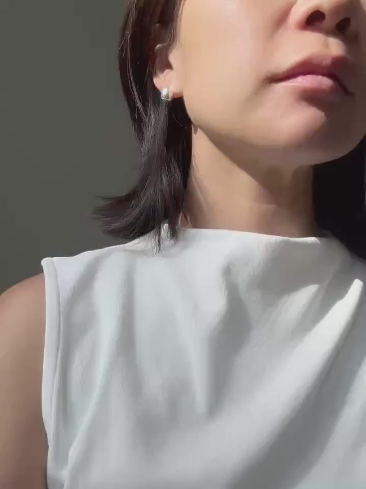 Minimalist Sterling Silver Abigail Dome Earrings | Classic Rounded Studs | Timeless Everyday Jewelry