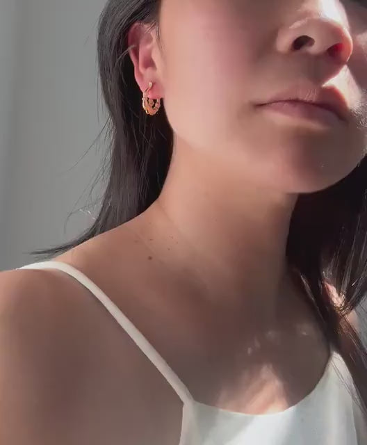 14k solid gold claddagh heart hoop earrings Love Loyalty & a Little Luxury fine vintage jewelry