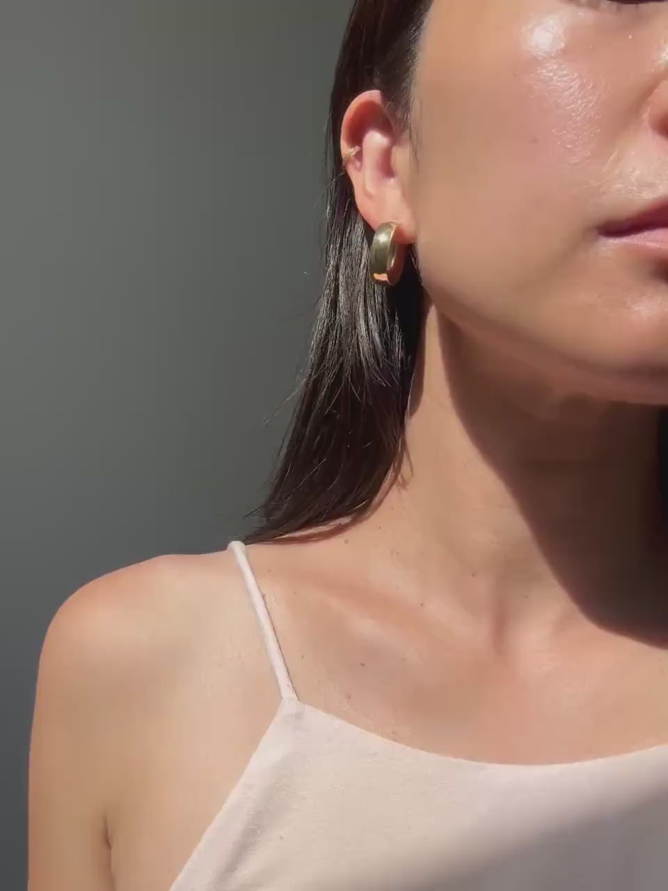 18K Solid Gold Chunky Hoop Earrings: Milor Italy, Bold Statement Jewelry