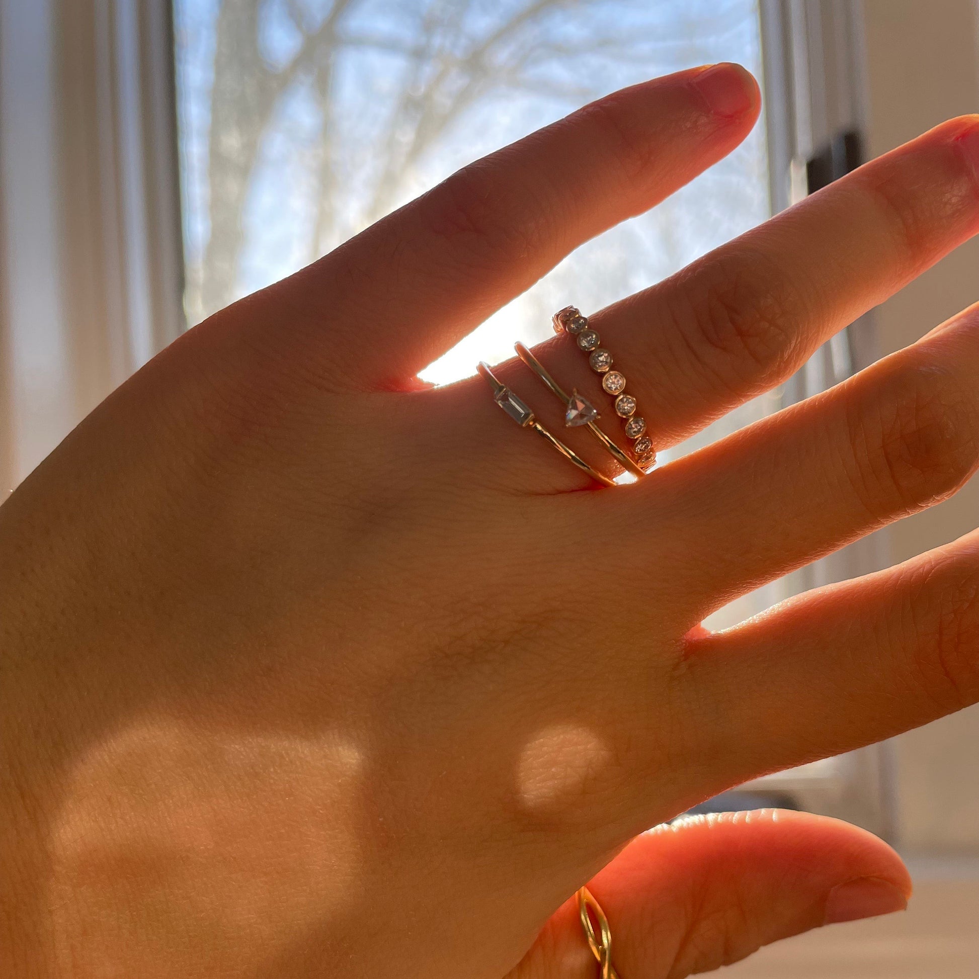 14k Solid Gold and Diamond Grace Eternity Ring – Real Natural Diamonds