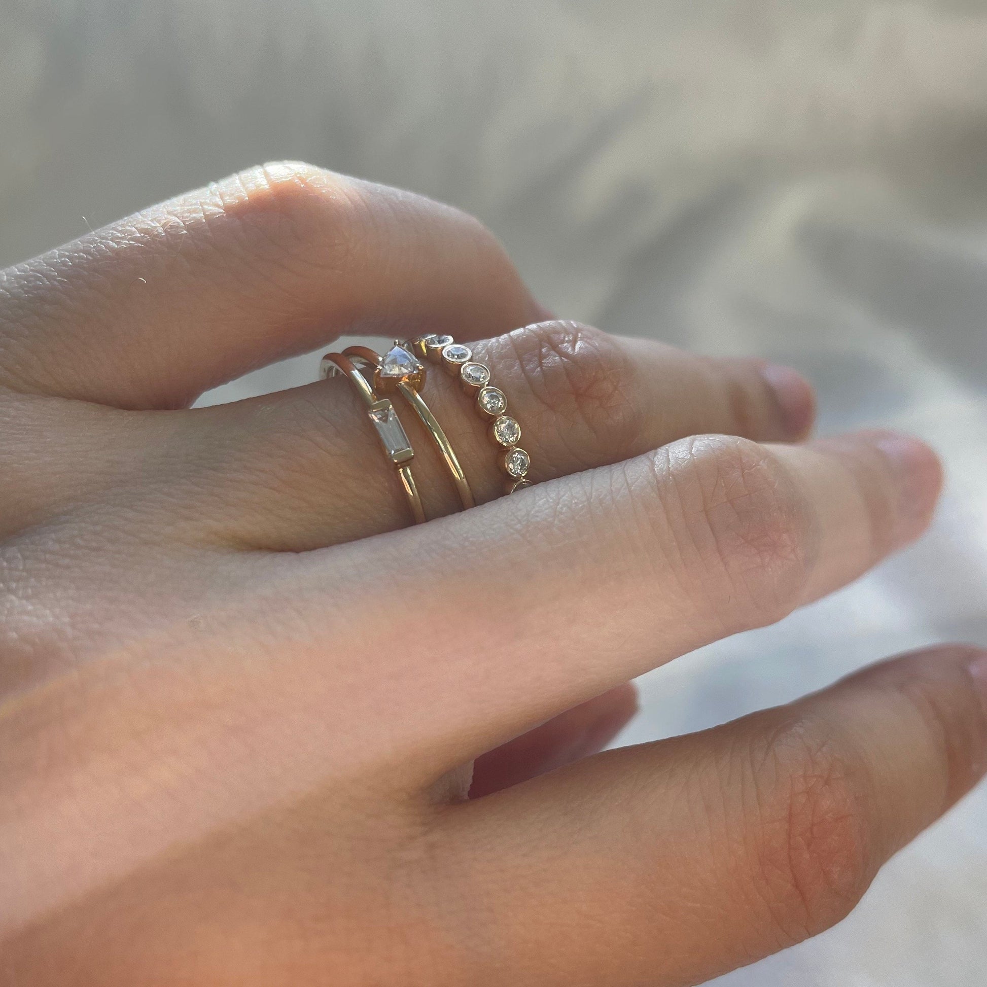 14k Solid Gold and Diamond Grace Eternity Ring – Real Natural Diamonds