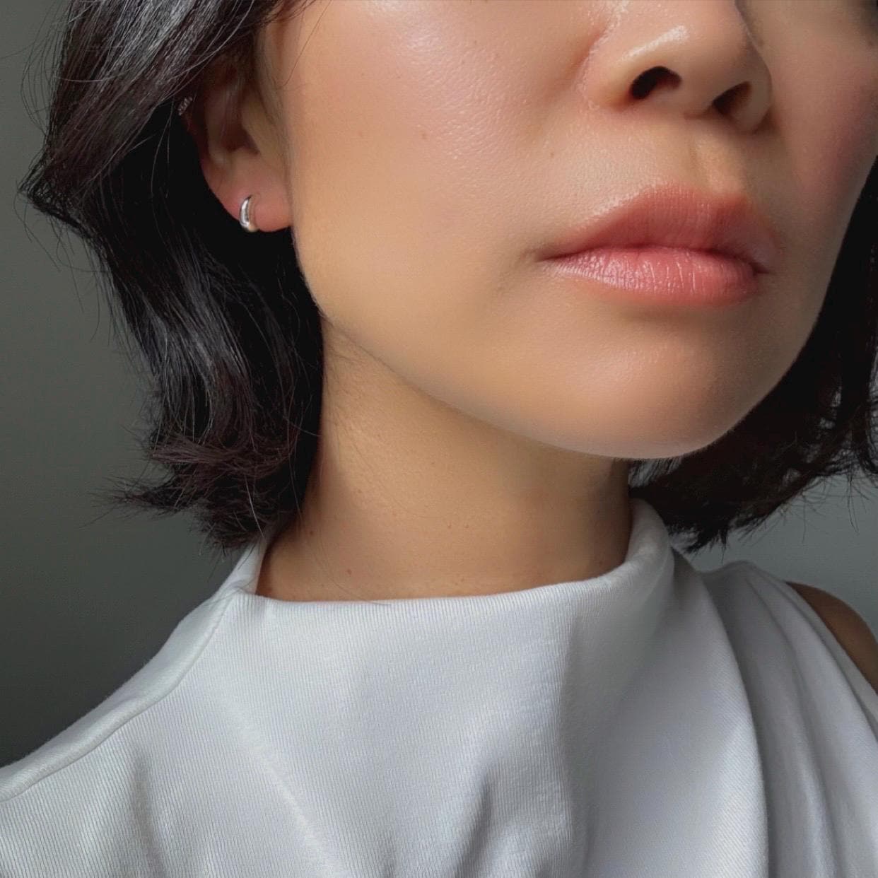 Minimalist Ultra Mini Sterling Silver Stella Earrings | Everyday Hoop Studs