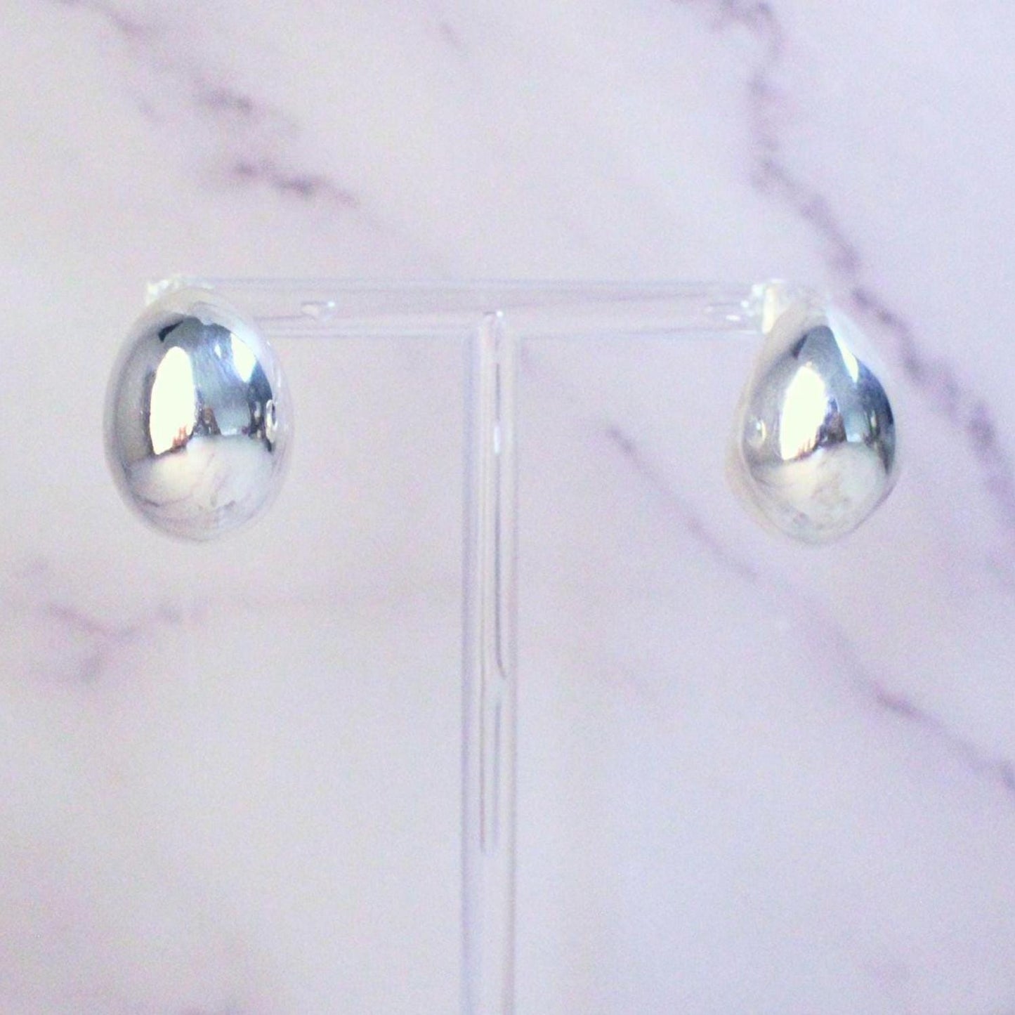 Sterling Silver Crescent Ava Hoop Earrings | Extra Large Modern Minimalist Statement Hoops