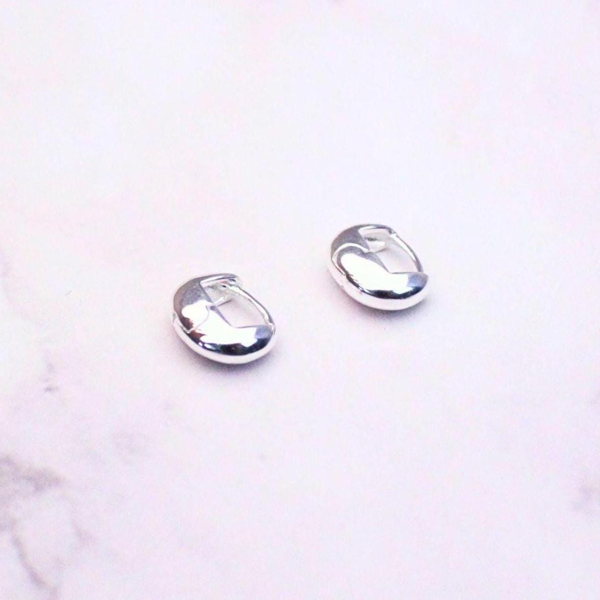 Minimalist Ultra Mini Sterling Silver Stella Earrings | Everyday Hoop Studs