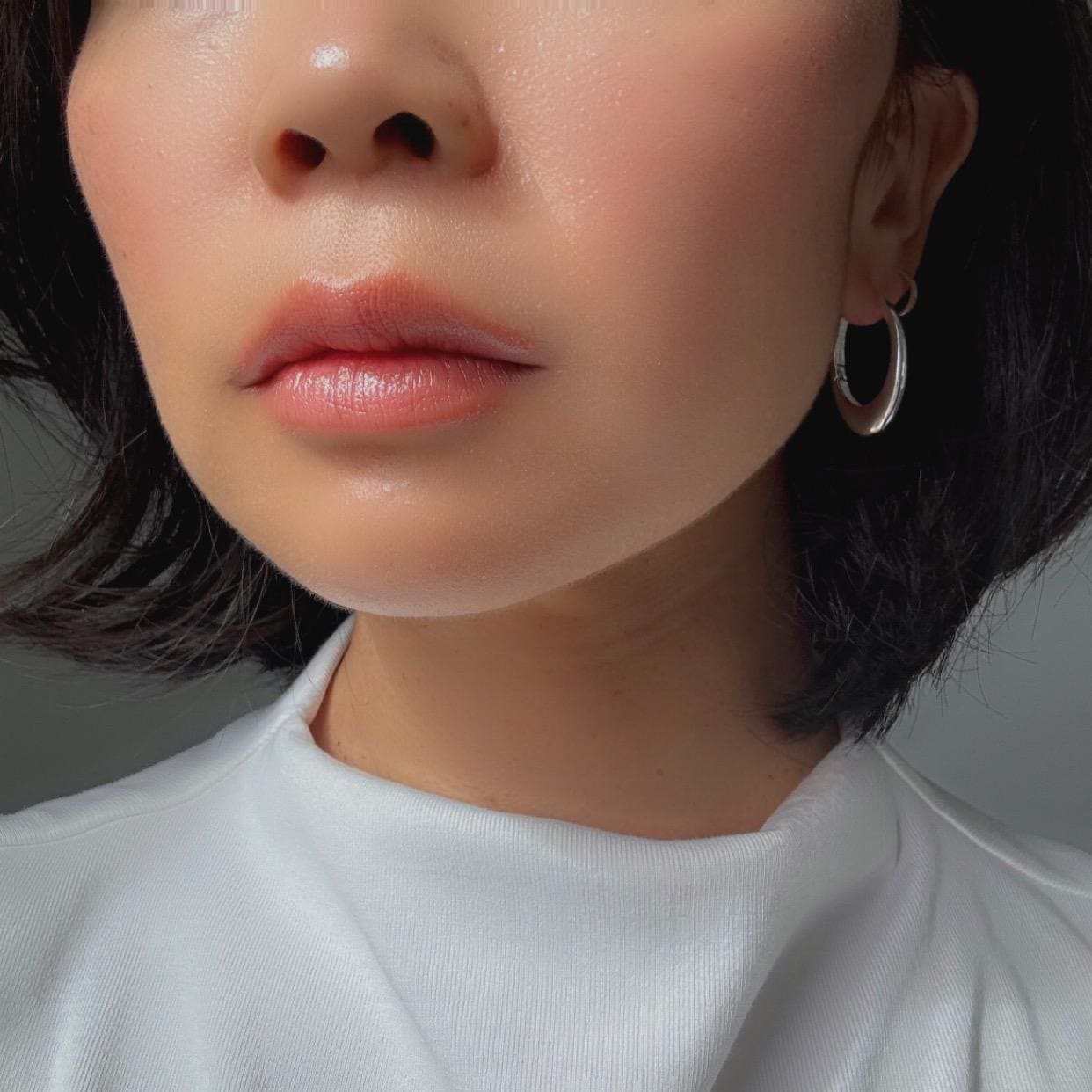 Sterling Silver Oval Mia Hoop Earrings | Modern Minimalist Statement Hoops