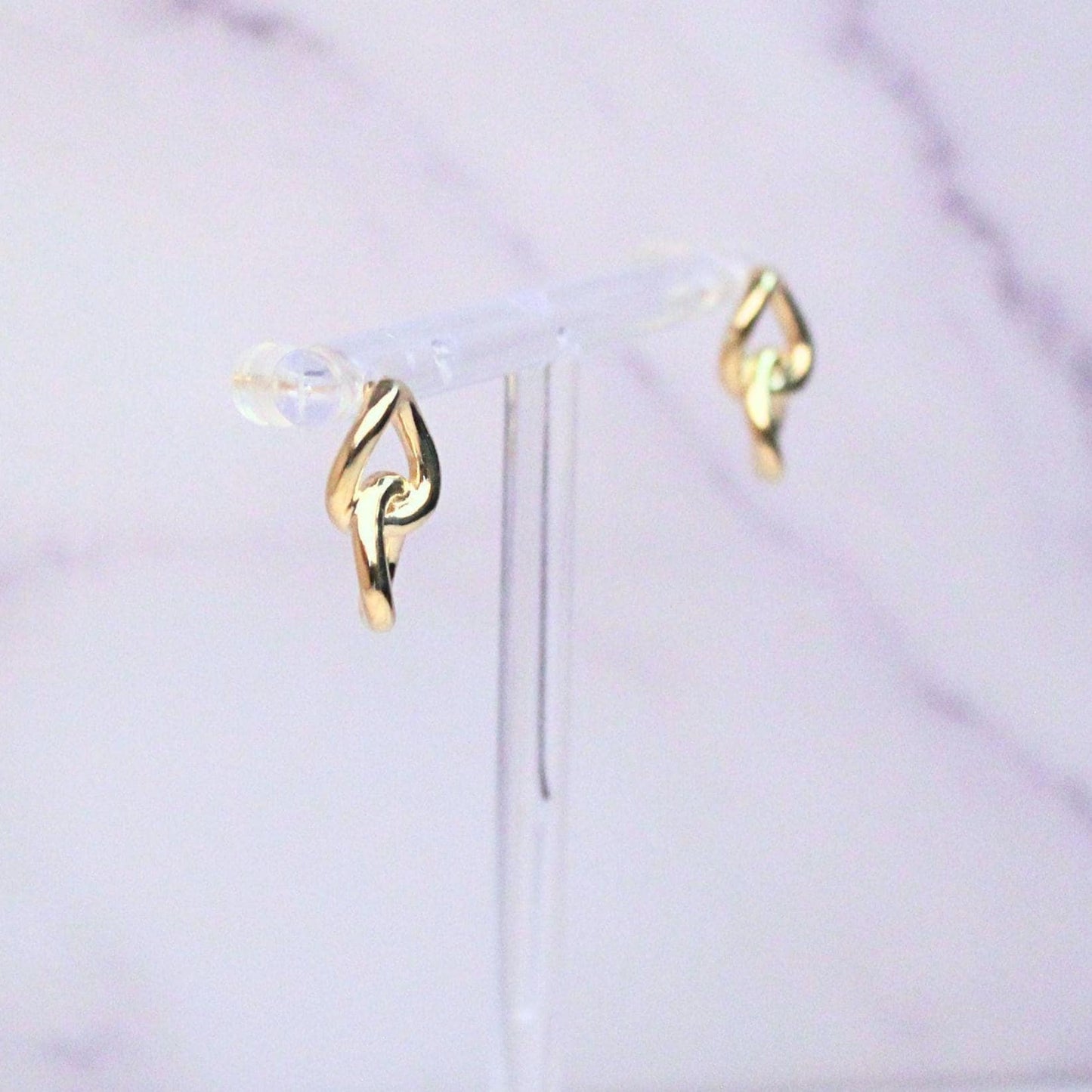 18k Solid Gold Interlocking Loop Isabella Earrings
