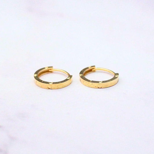 18K Solid Gold Ultra Petite Sylvie Hoop Earrings – 10mm X 1.5mm