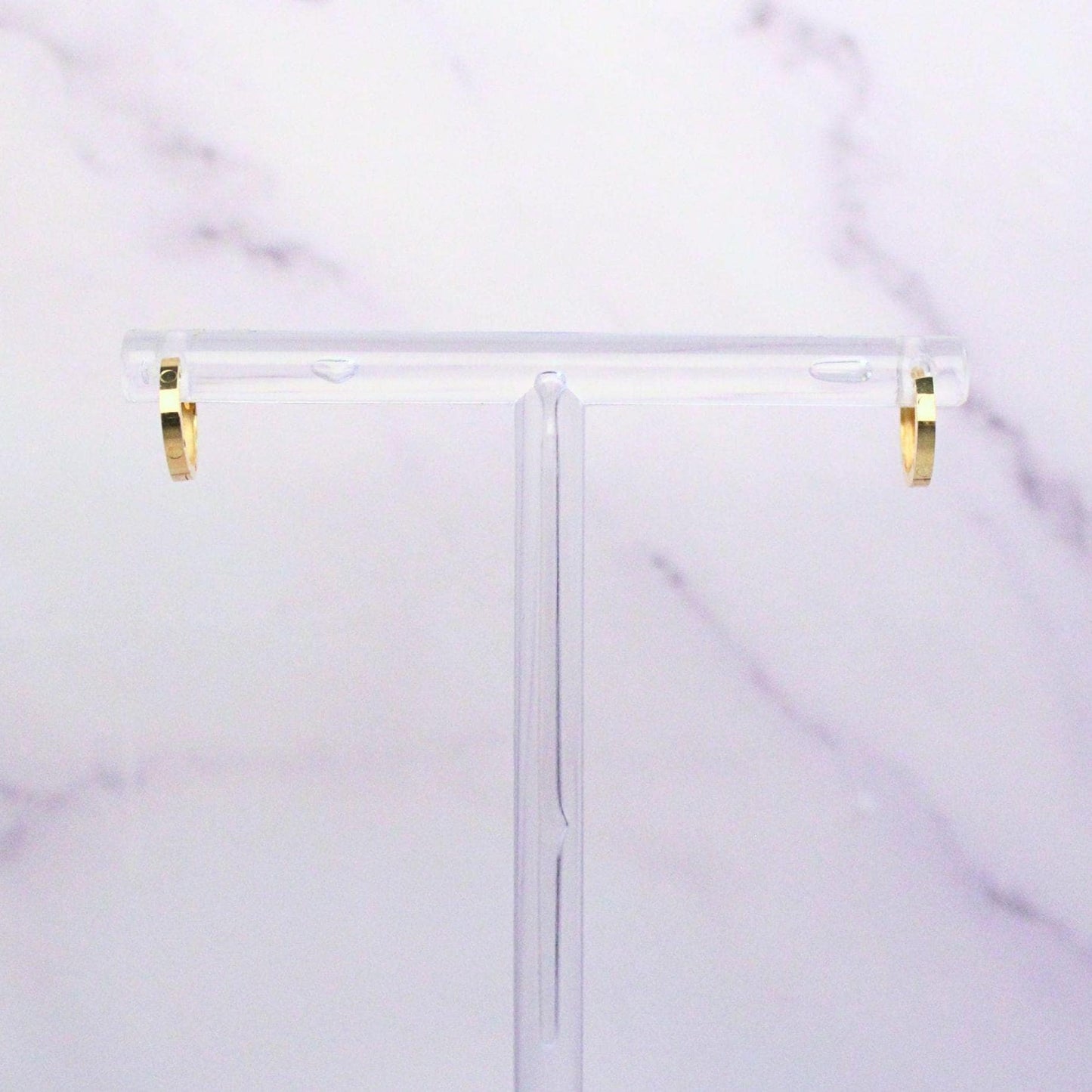 18K Solid Gold Ultra Petite Sylvie Hoop Earrings – 10mm X 1.5mm