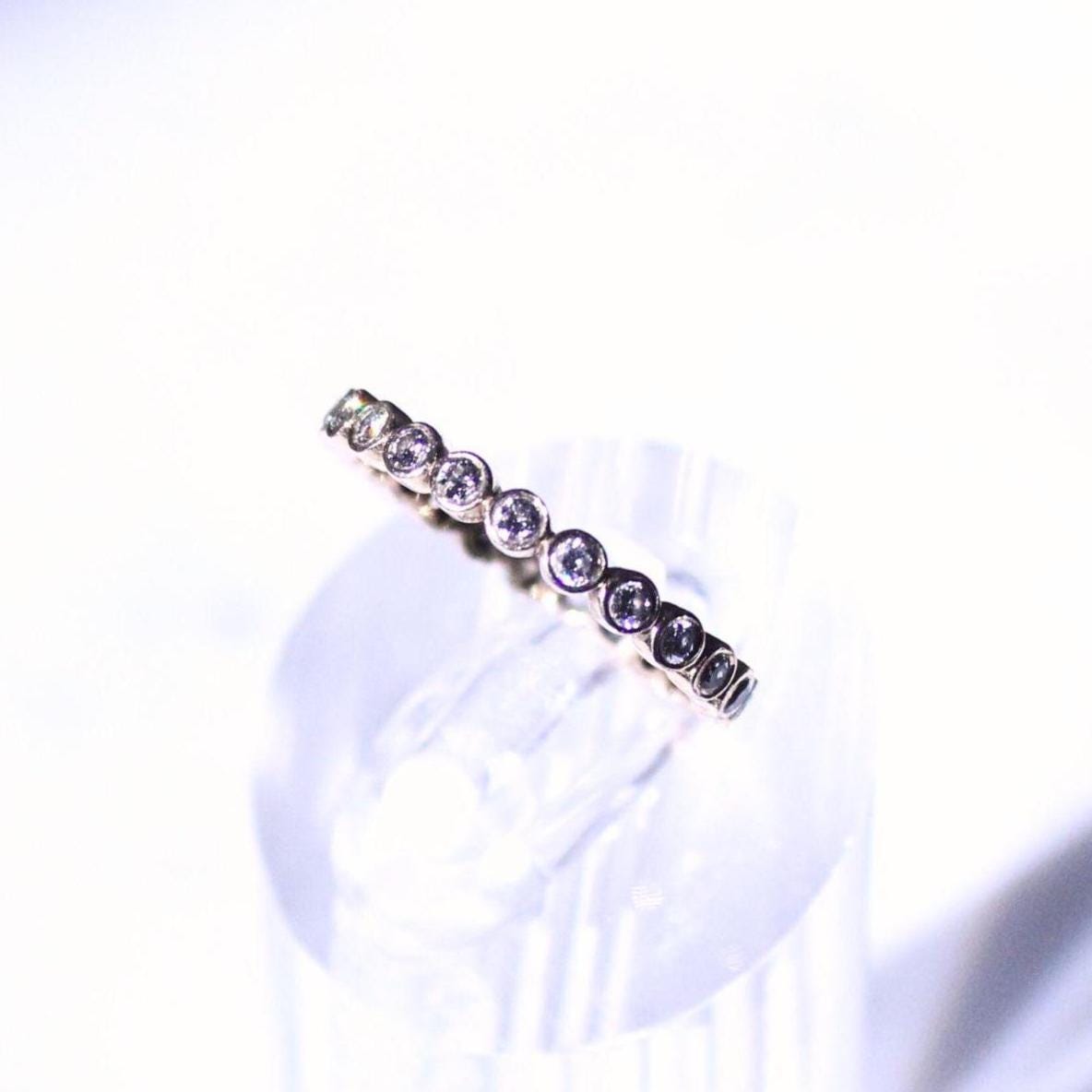 14k Solid Gold and Diamond Grace Eternity Ring – Real Natural Diamonds