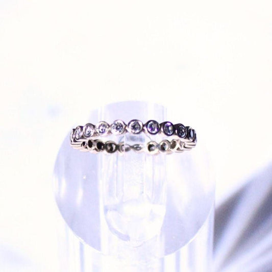 14k Solid Gold and Diamond Grace Eternity Ring – Real Natural Diamonds