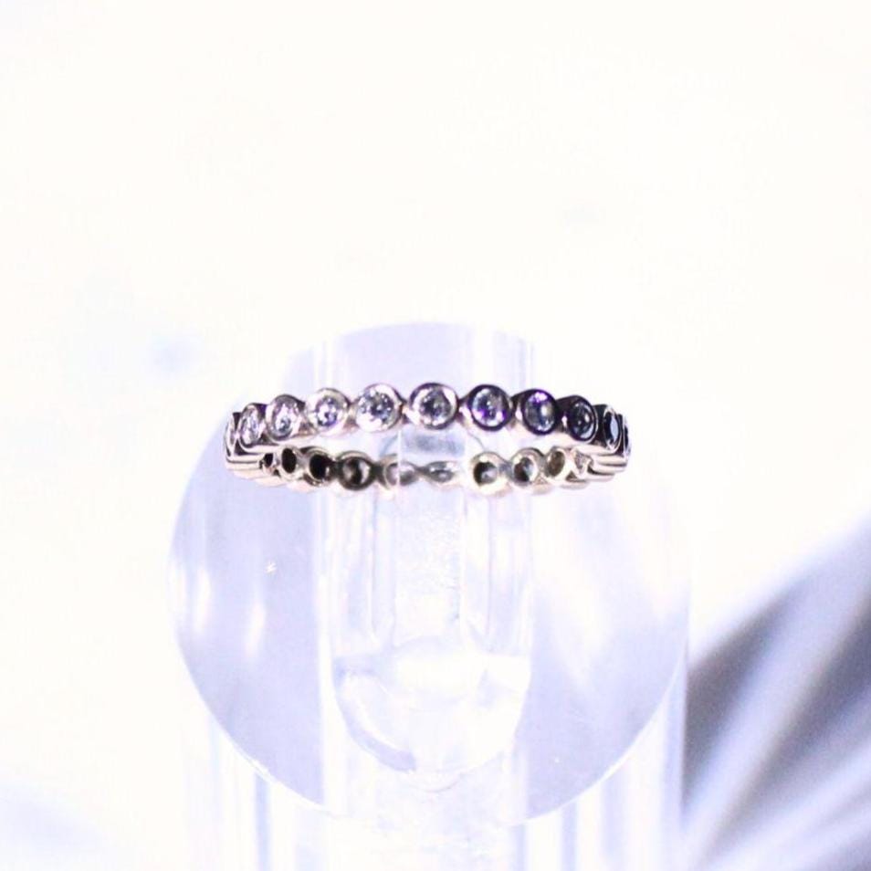 14k Solid Gold and Diamond Grace Eternity Ring – Real Natural Diamonds