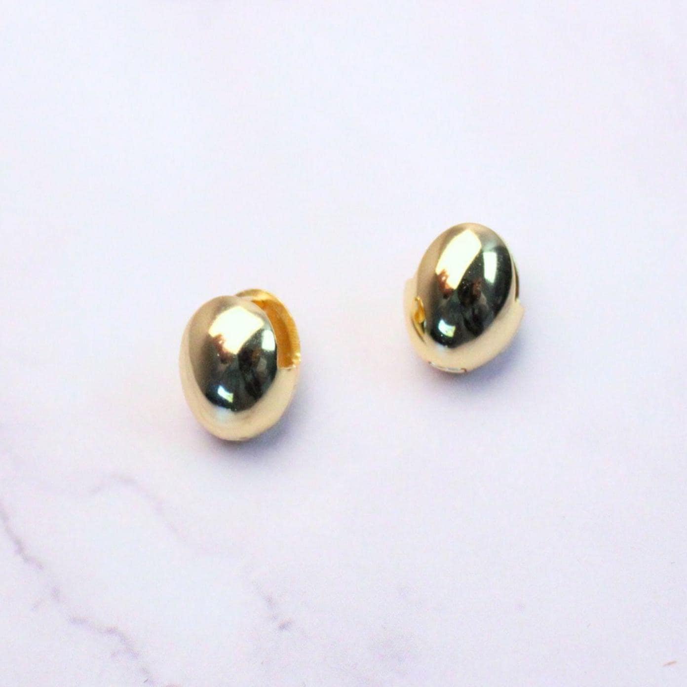 Minimalist Sterling Silver Abigail Hoop Earrings: 14k Gold Plated