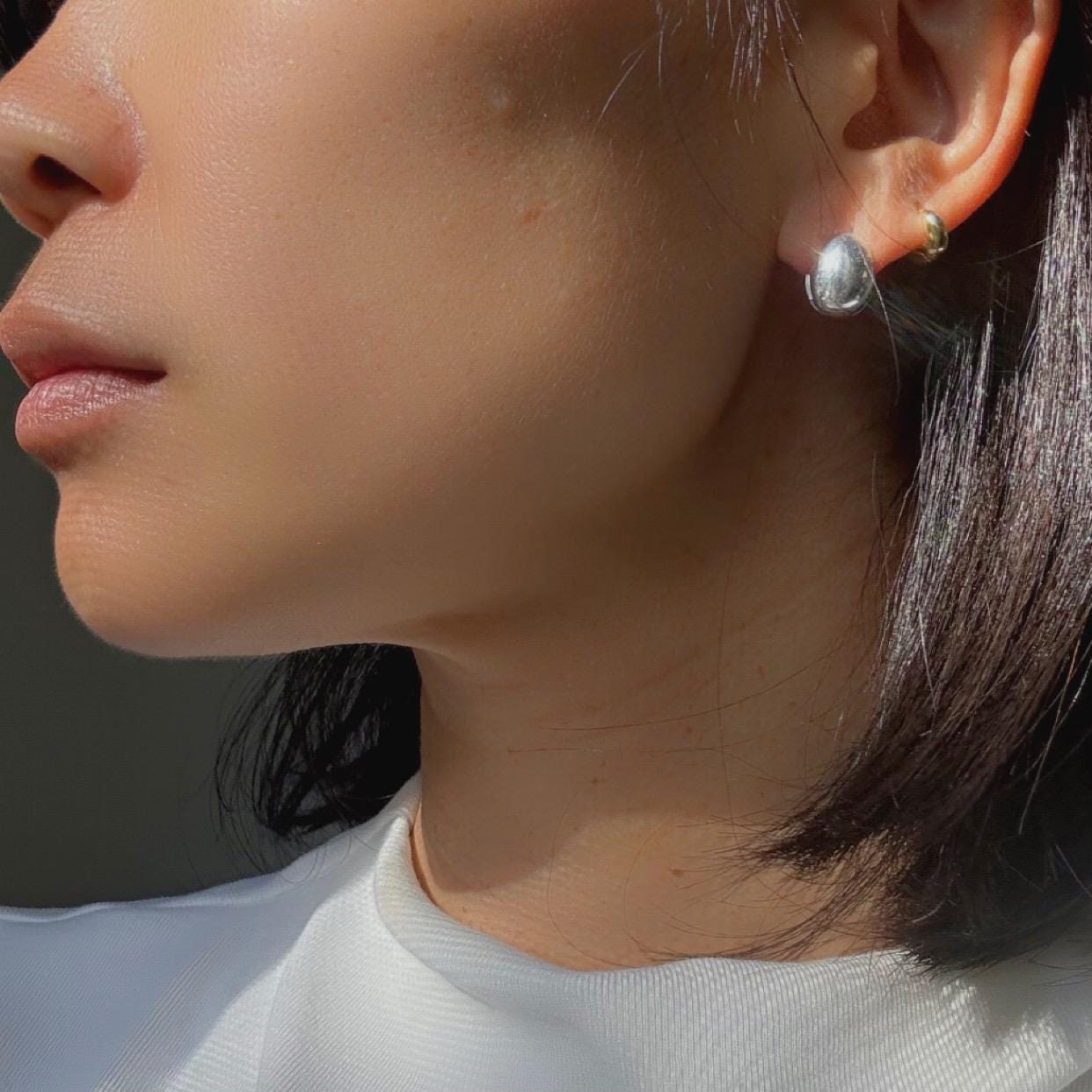 Minimalist Sterling Silver Abigail Dome Earrings | Classic Rounded Studs | Timeless Everyday Jewelry