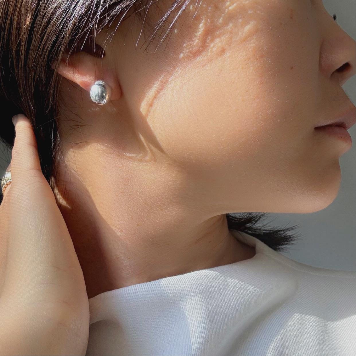 Minimalist Sterling Silver Abigail Dome Earrings | Classic Rounded Studs | Timeless Everyday Jewelry